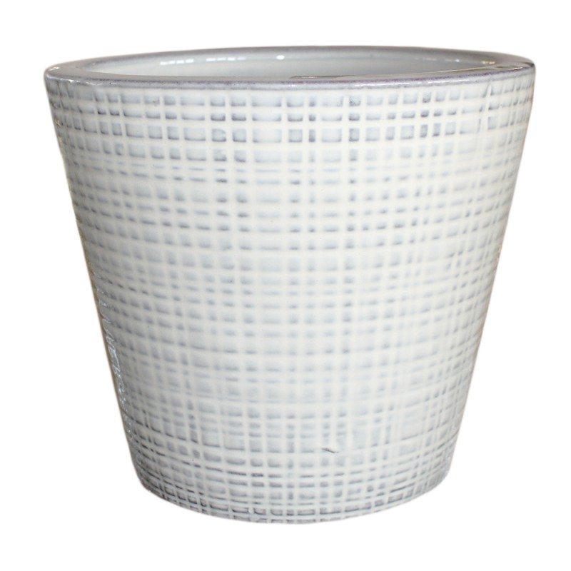 DONICA CERAMICZNA SZKLIWIONA MROZOODPORNA KREM