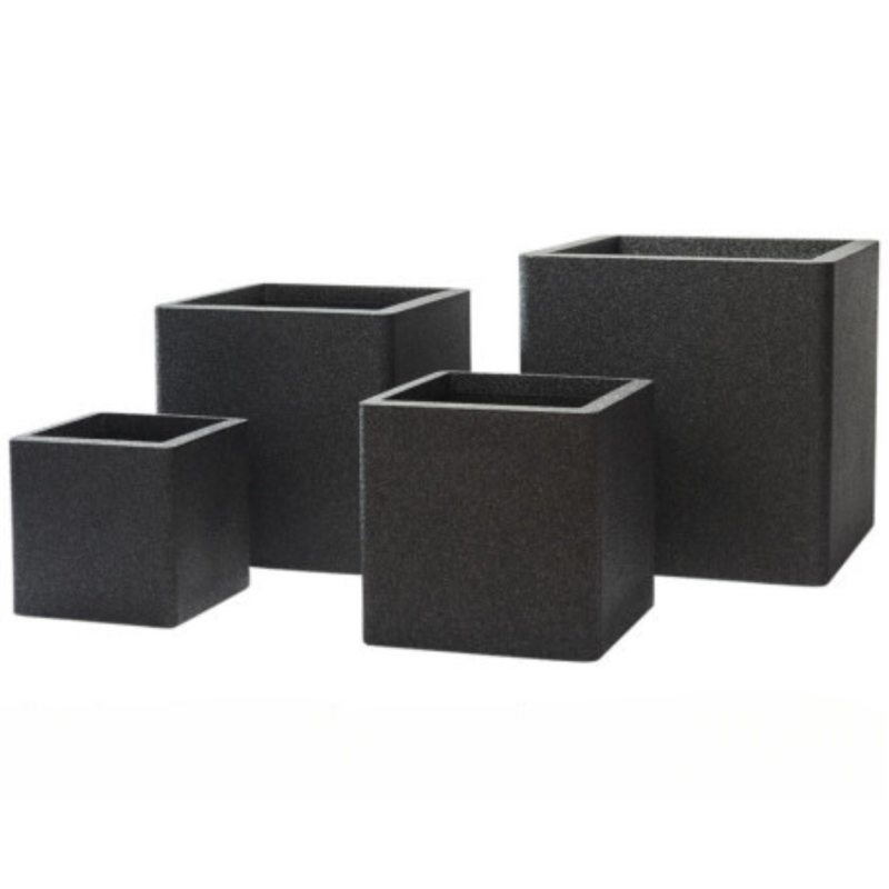 Donica IQ Cube - komplet 4 szt. czarny