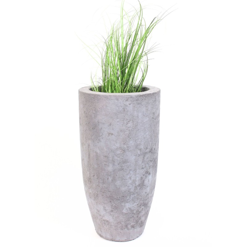 Mrozoodporna donica z FIBERGLASS - CYGARO jasny beton