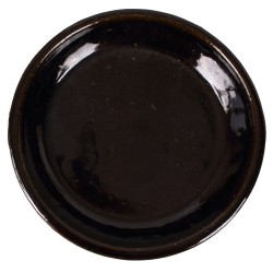 Podstawka ceramiczna szkliwiona czarna mrozoodporna