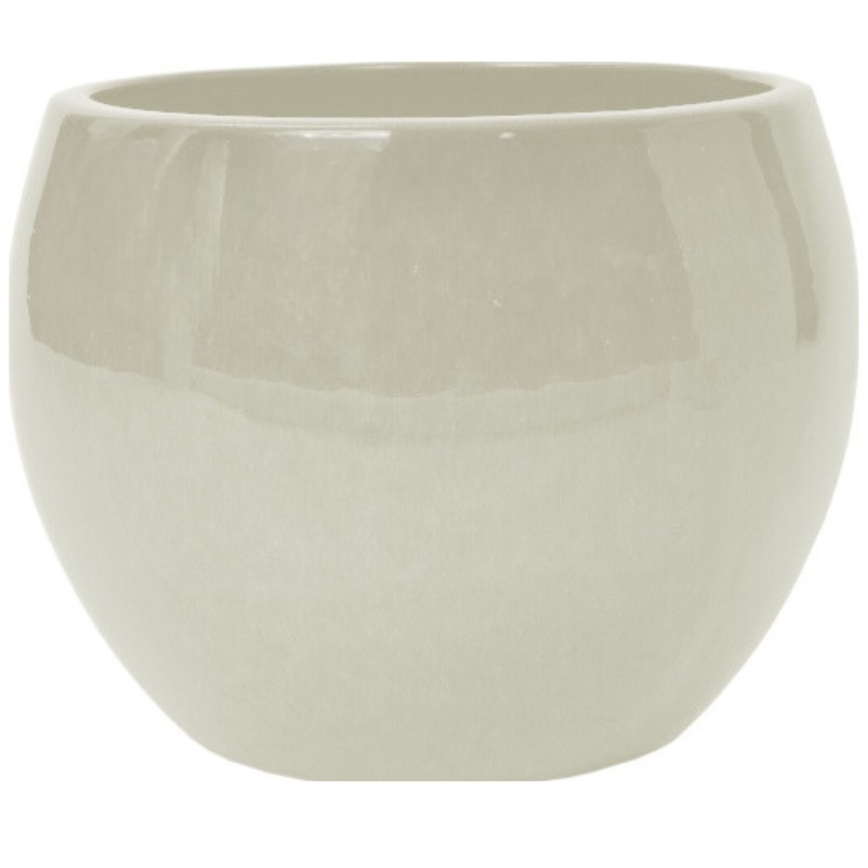 CERAMICZNA DONICA SZKLIWIONA KREM 200-1561