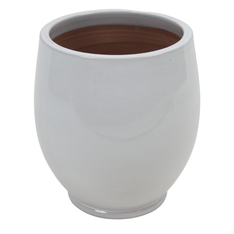 CERAMICZNA DONICA SZKLIWIONA KREM 200-2423