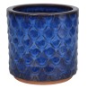 CERAMICZNA DONICA SZKLIWIONA NIEBIESKA 200-4397