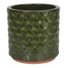 CERAMICZNA DONICA SZKLIWIONA ZIELONA 200-4397