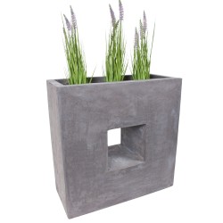 Mrozoodporna osłonka FIBERGLASS- OKNO ciemny beton