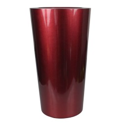 DONICA Z WŁÓKNA SZKLANEGO BORDOWA STOŻEK 38xH:72cm Z PÓŁKĄ