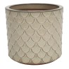 CERAMICZNA DONICA SZKLIWIONA KREMOWA 200-4397