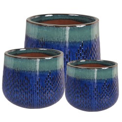 CERAMICZNA DONICA SZKLIWIONA 200-4350 BICOLOR