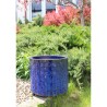CERAMICZNA DONICA SZKLIWIONA NIEBIESKA 200-4397
