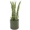 CERAMICZNA DONICA SZKLIWIONA ZIELONA 200-4397
