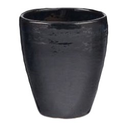 DONICA CERAMICZNA SZKLIWIONA CZARNA MROZOODPORNA