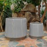OSŁONKA CERAMICZNA SZKLIWIONA SZARA KOMPLET 2SZT