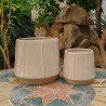 OSŁONKA CERAMICZNA SZKLIWIONA BEŻOWA KOMPLET 2SZT