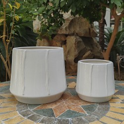 OSŁONKA CERAMICZNA SZKLIWIONA BIAŁA KOMPLET 2SZT