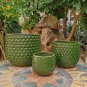 OSŁONKA CERAMICZNA SZKLIWIONA ZIELONA KOMPLET