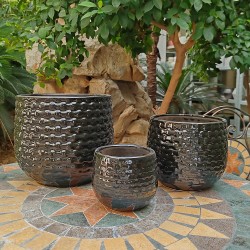 OSŁONKA CERAMICZNA SZKLIWIONA CZARNA KOMPLET