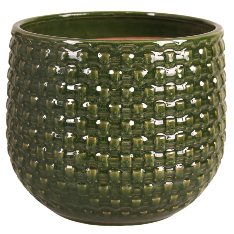 OSŁONKA CERAMICZNA SZKLIWIONA ZIELONA KOMPLET