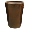 CERAMICZNA DONICA SZKLIWIONA BRĄZOWA 200-1500