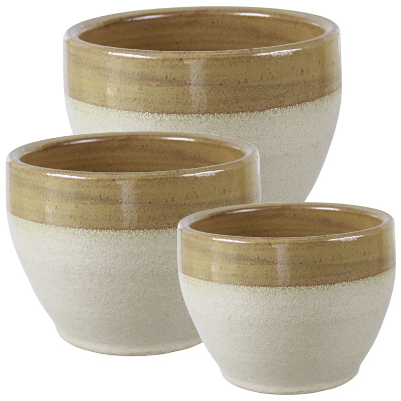 DONICA CERAMICZNA SZKLIWIONA MROZOODPORNA SANDY