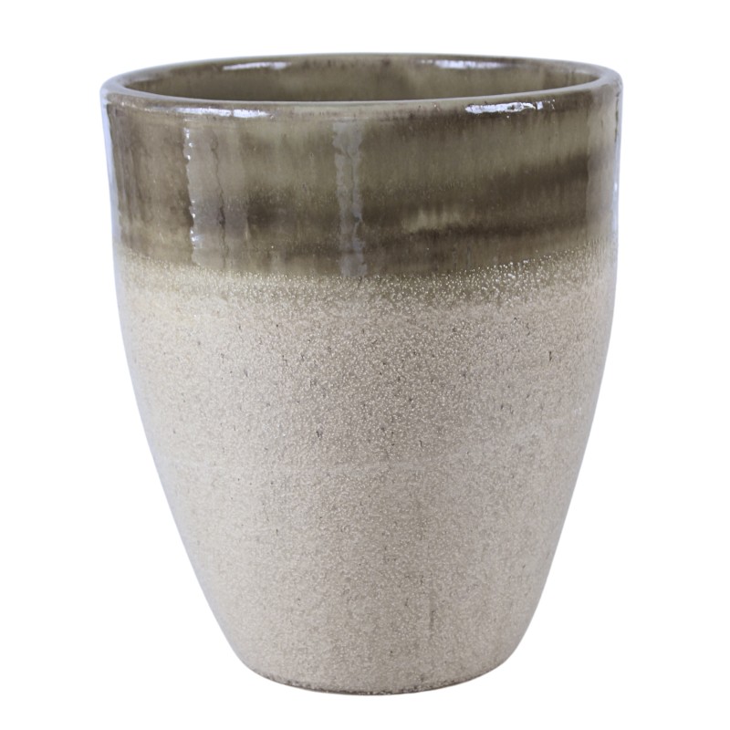 DONICA CERAMICZNA SZKLIWIONA MROZOODPORNA PISTACJA