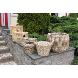 OSŁONKA RATTAN BOWL KOBO NATURALNA KOMPLET 3SZT