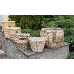 OSŁONKA HAMPER RATTAN NATURAL KOMPLET 2SZT.
