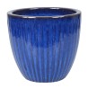 DONICA CERAMICZNA SZKLIWIONA NIEBESKA