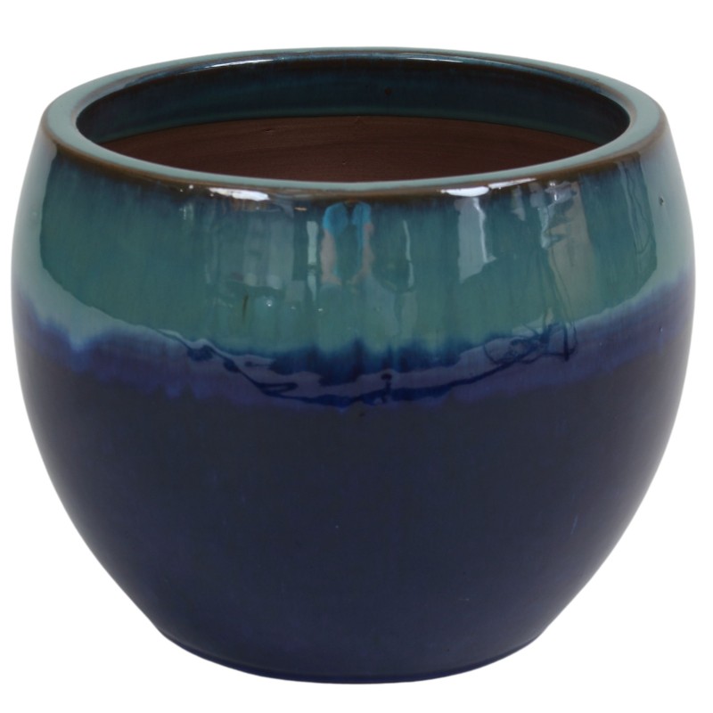 CERAMICZNA DONICA SZKLIWIONA BICOLOR 200-1561