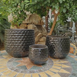 DONICA SZKLIWIONA CERAMICZNA CZARNA