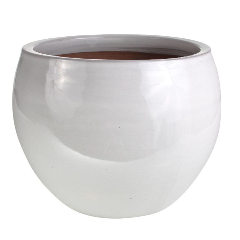CERAMICZNA DONICA SZKLIWIONA KREM 200-1561