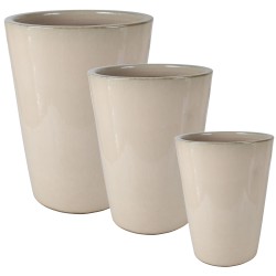 CERAMICZNA DONICA MROZOODPORNA SZKLIWIONA KREM 003 200-1500