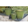 DONICA CERAMICZNA SZKLIWIONA ZIELONA 200-4378