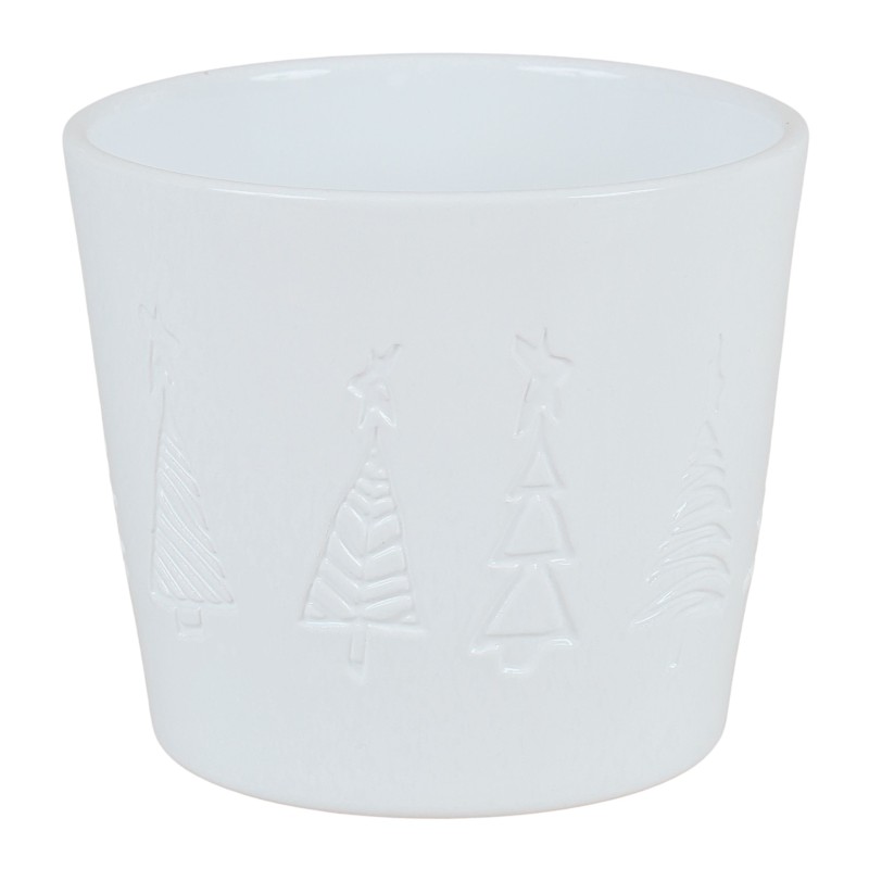 OSŁONKA CERAMICZNA 811 XMAS TREE 12x13,5 BIAŁA