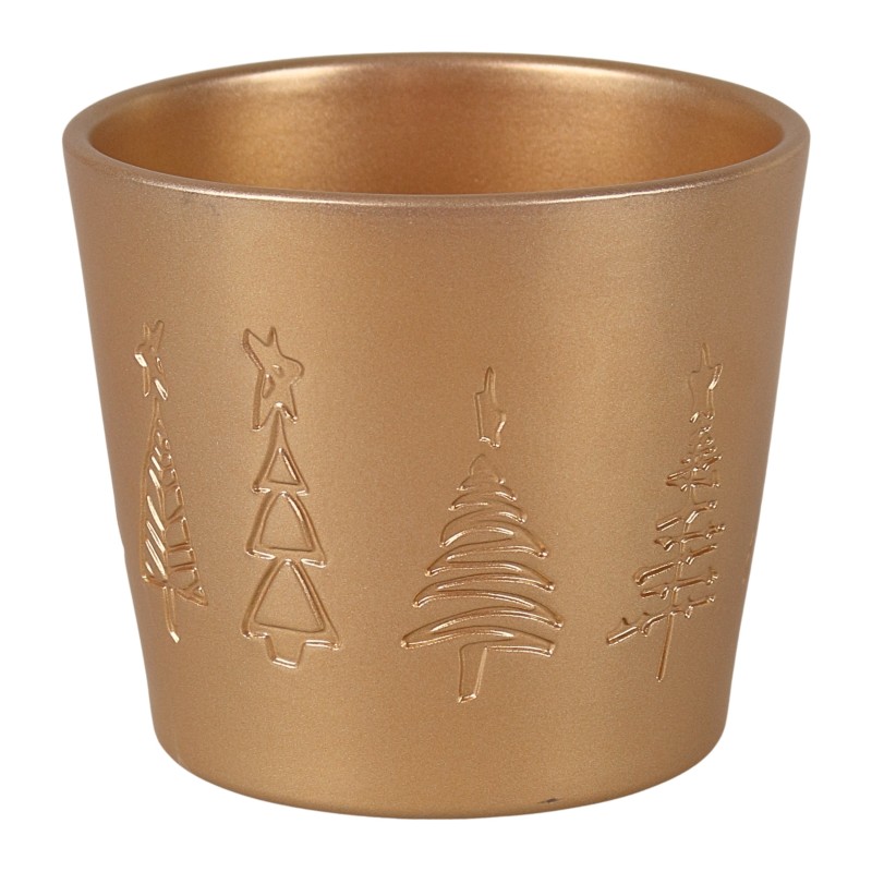 OSŁONKA CERAMICZNA 811 XMAS TREE 12x13,5 ZŁOTA