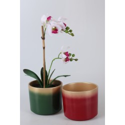 OSŁONKA CERAMICZNA CYLINDER SERIA 994 ZŁOTO CZERWONA 12,5x11