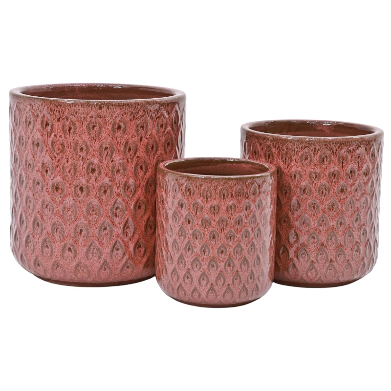 DONICA SZKLIWIONA CERAMICZNA MROZOODPORNA CZERWONA