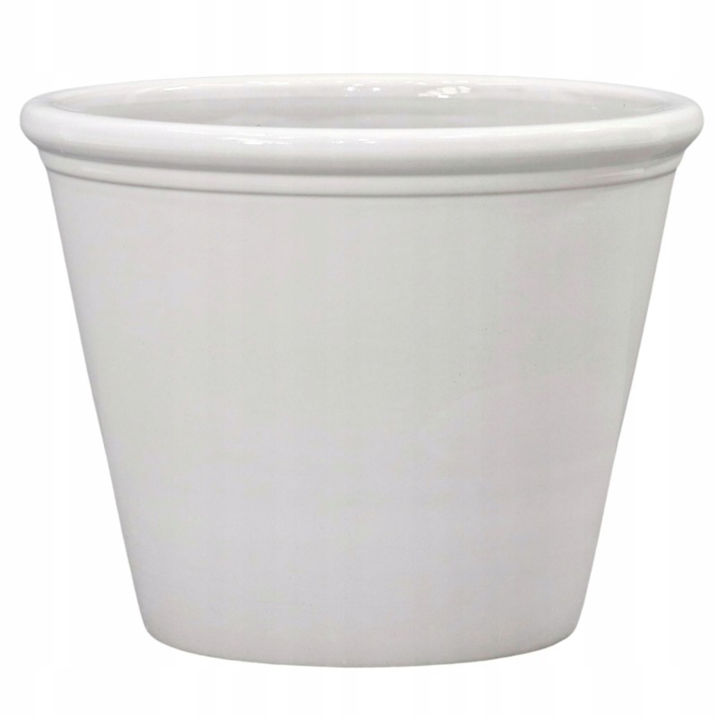 DONICA SZKLIWIONA CERAMICZNA SOMBRA BIAŁA H:24x30,5cm