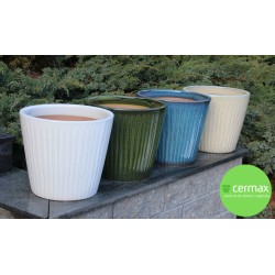 DONICA CERAMICZNA SZKLIWIONA KREMOWA 200-4378