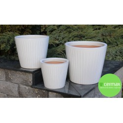 DONICA CERAMICZNA SZKLIWIONA KREMOWA 200-4378