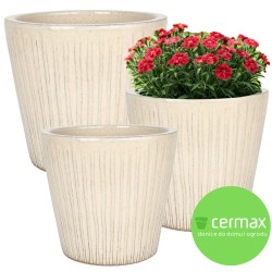 DONICA CERAMICZNA SZKLIWIONA KREM 200-4378