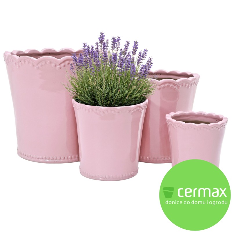DONICA SZKLIWIONA CERAMICZNA RÓŻOWA