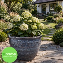 DONICA CERAMICZNA SZKLIWIONA NIEBIESKA MROZOODPORNA